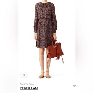 Derek Lam Long Sleeve Floral Dress - Multicolor